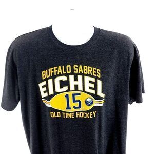 NHL Old Time‎ Hockey Buffalo Sabres Eichel 15 Cotton Polyester XL Gray T-Shirt